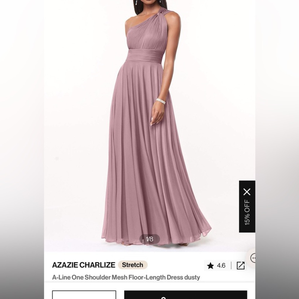 NWT Azazie “Charlie” bridesmaid dress. Vintage Mauve.